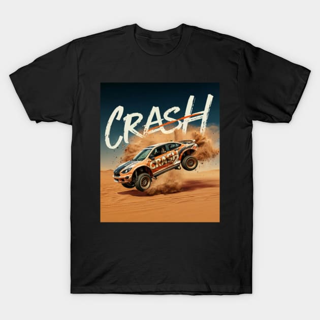 Car Crash Racing Stunt T-Shirt by Abeer Ahmad